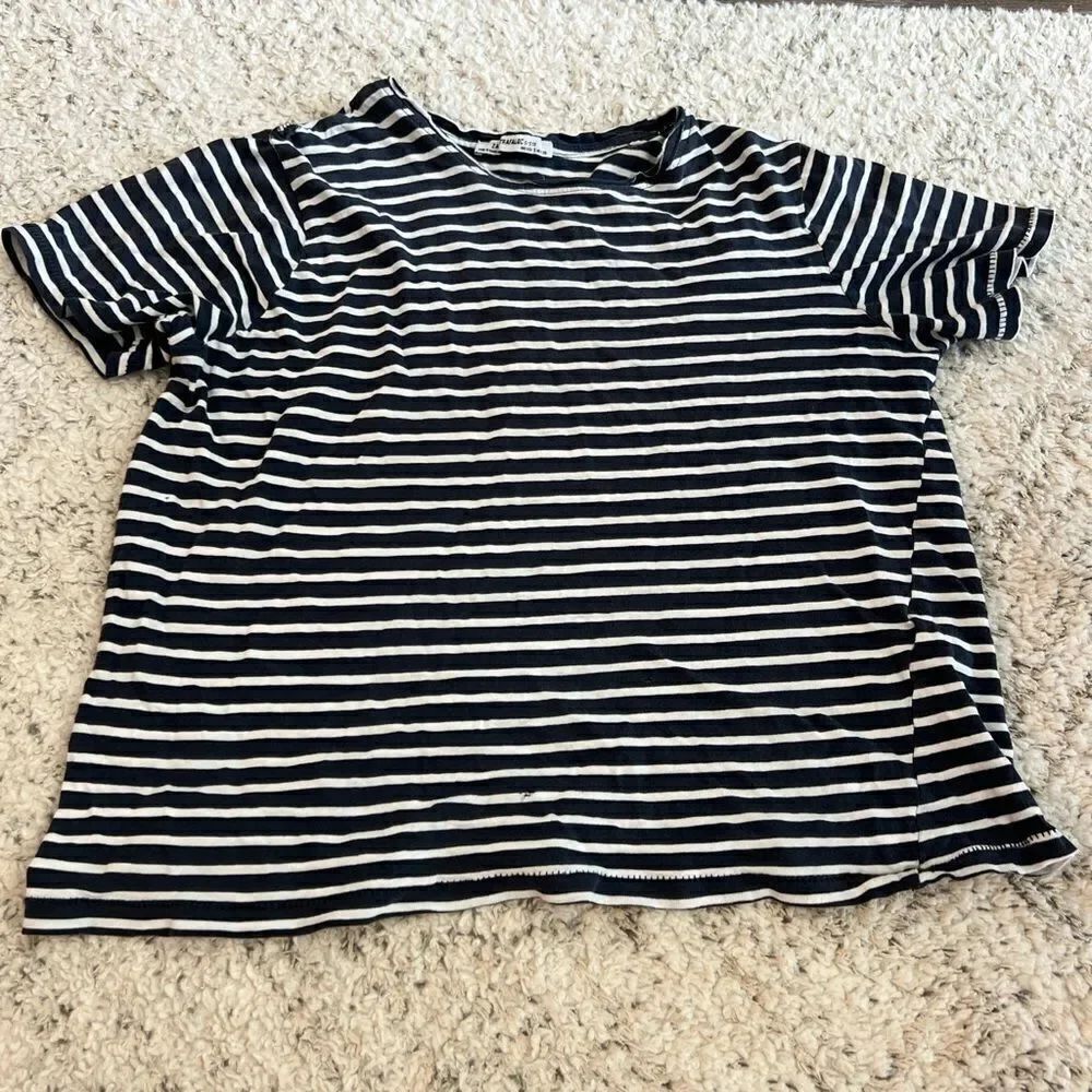 Zara blue & white shirt